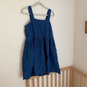 esby Navy Mini Dress with Tiny Dot Detail